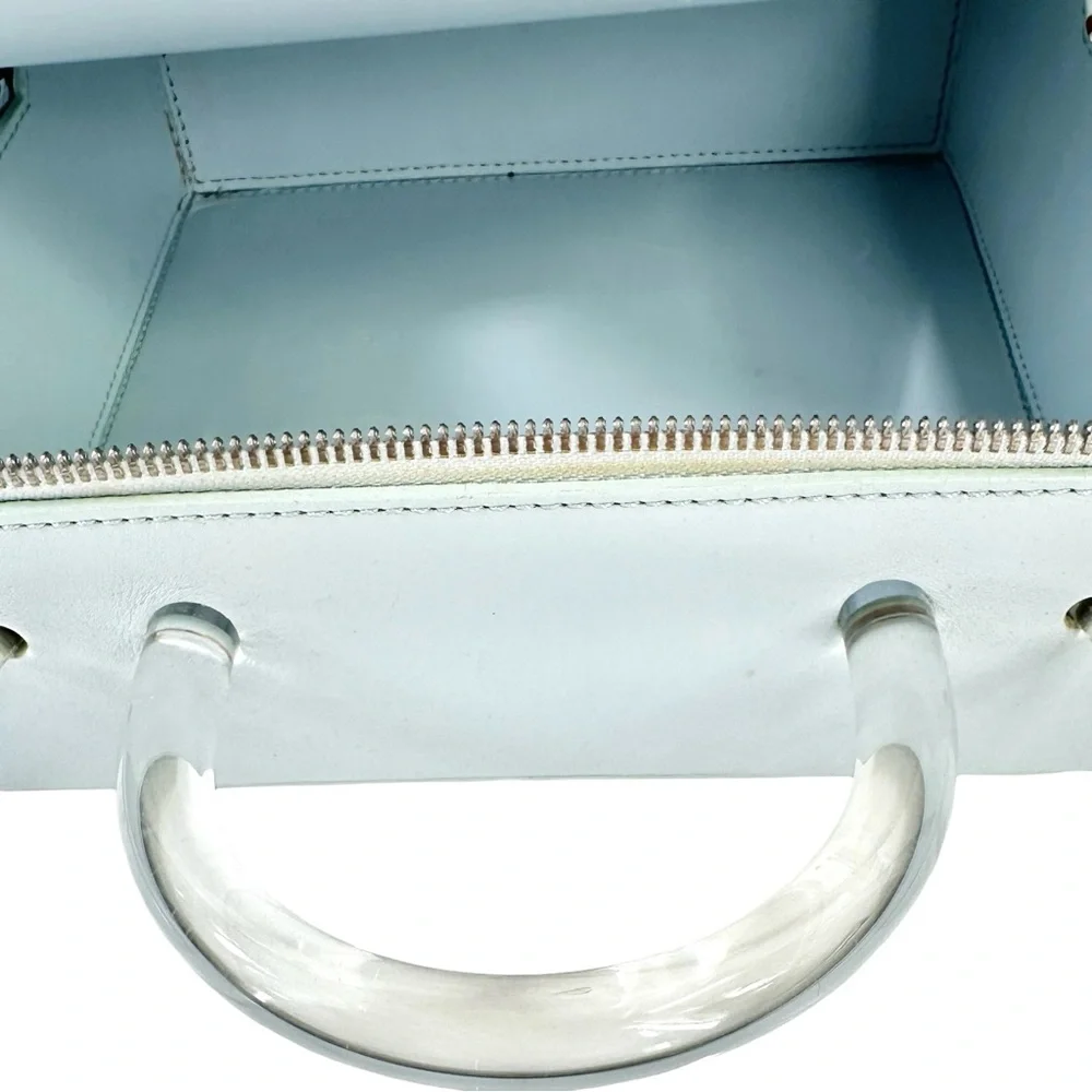Building Block Box In Cloud - Light Baby Blue Crossbody Hard Shell Box Bag - Picture 10 of 11